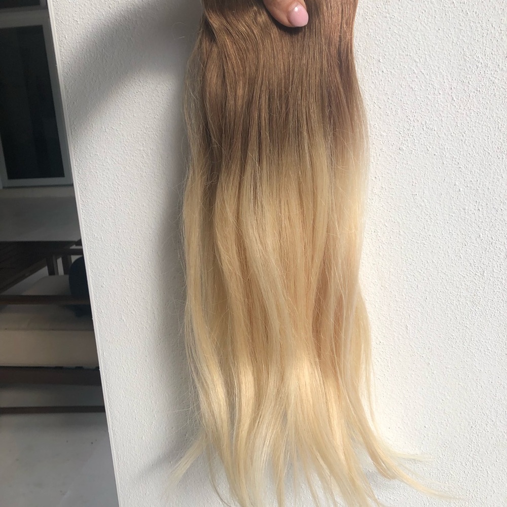 New Cashmere Balayage Ombré Clip- in   Luxurious Blonde Hair - Picture 3 of 3